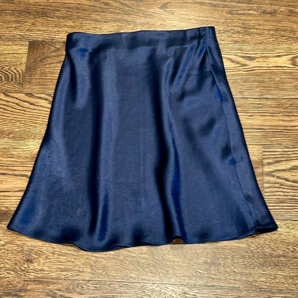 Aritzia Babaton Navy Mini Slip On Skirt
